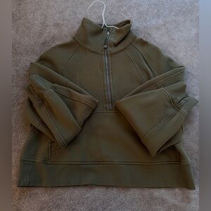 lululemon athletica Olive Green Half-Zip Pullover